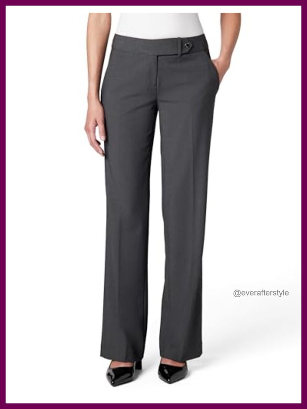 Classic Fit Straight Leg Lux Suit Pants Flat Front Zip French Fly